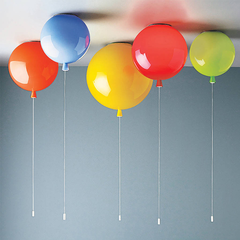 Led Balloon Light - カラフルな風船の形をした吊り下げ式シーリングライト,モダンなデザイン,装飾的なシーリングライト,寝室や子供部屋に最適,27のアクリルベースが利用可能