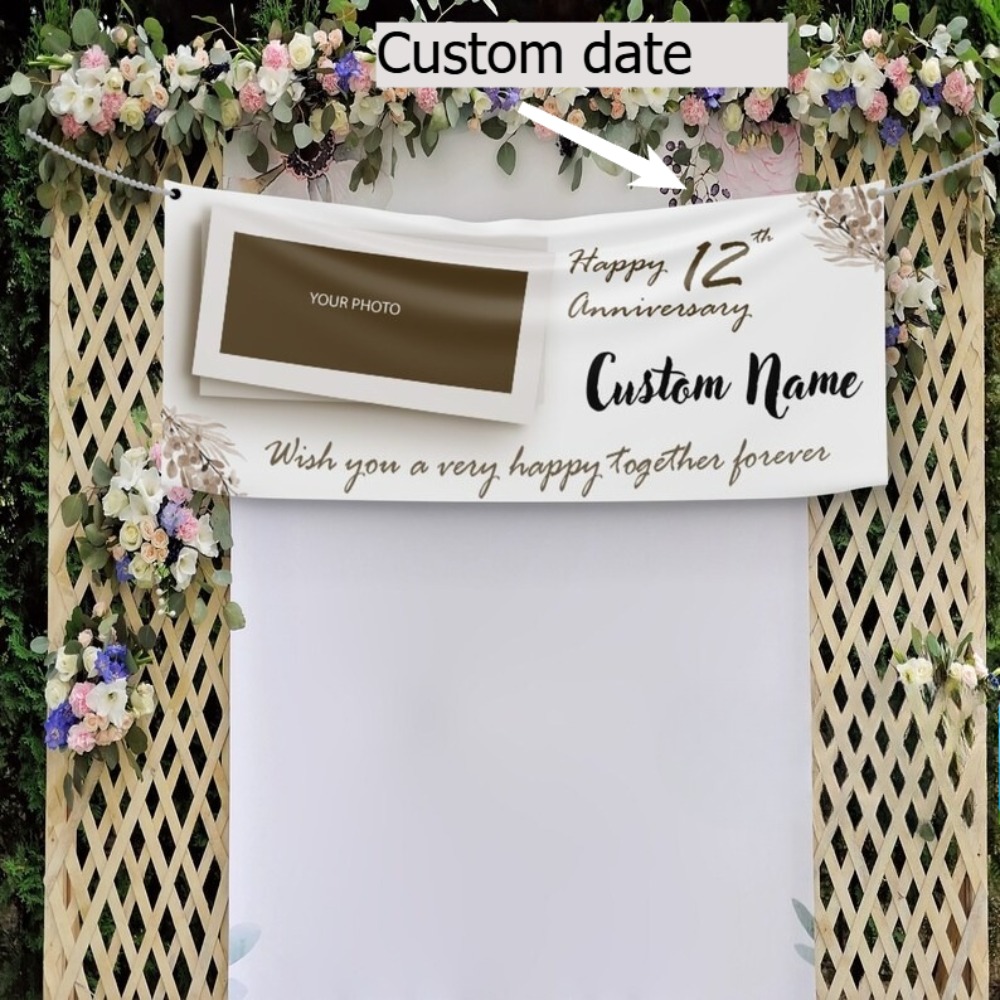 Event & Party Supply Photos - パーソナライズされた記念日デコレーション、誕生日、記念日、追悼イベント、ハロウィーン、クリスマスに最適なカスタムバナー