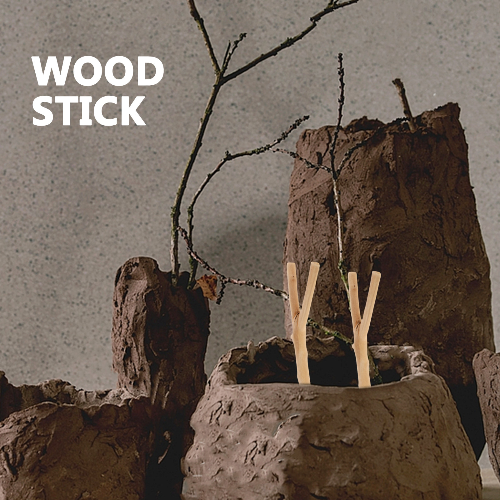 Centerpiece Stick - ユニークなドリフトウッド（流木）の自然な木の棒。花瓶の装飾、DIYクラフト、素朴な雰囲気のインテリア、結婚式のテーブル装飾などに。