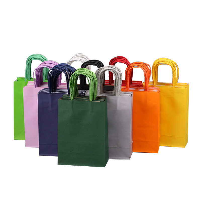 Event Party Shop - キャンディカラフルなショッピングバッグ 10 個クラフト紙ギフトキャンディバッグ色付き手持ち紙袋ウェディングパーティーの装飾ギフト