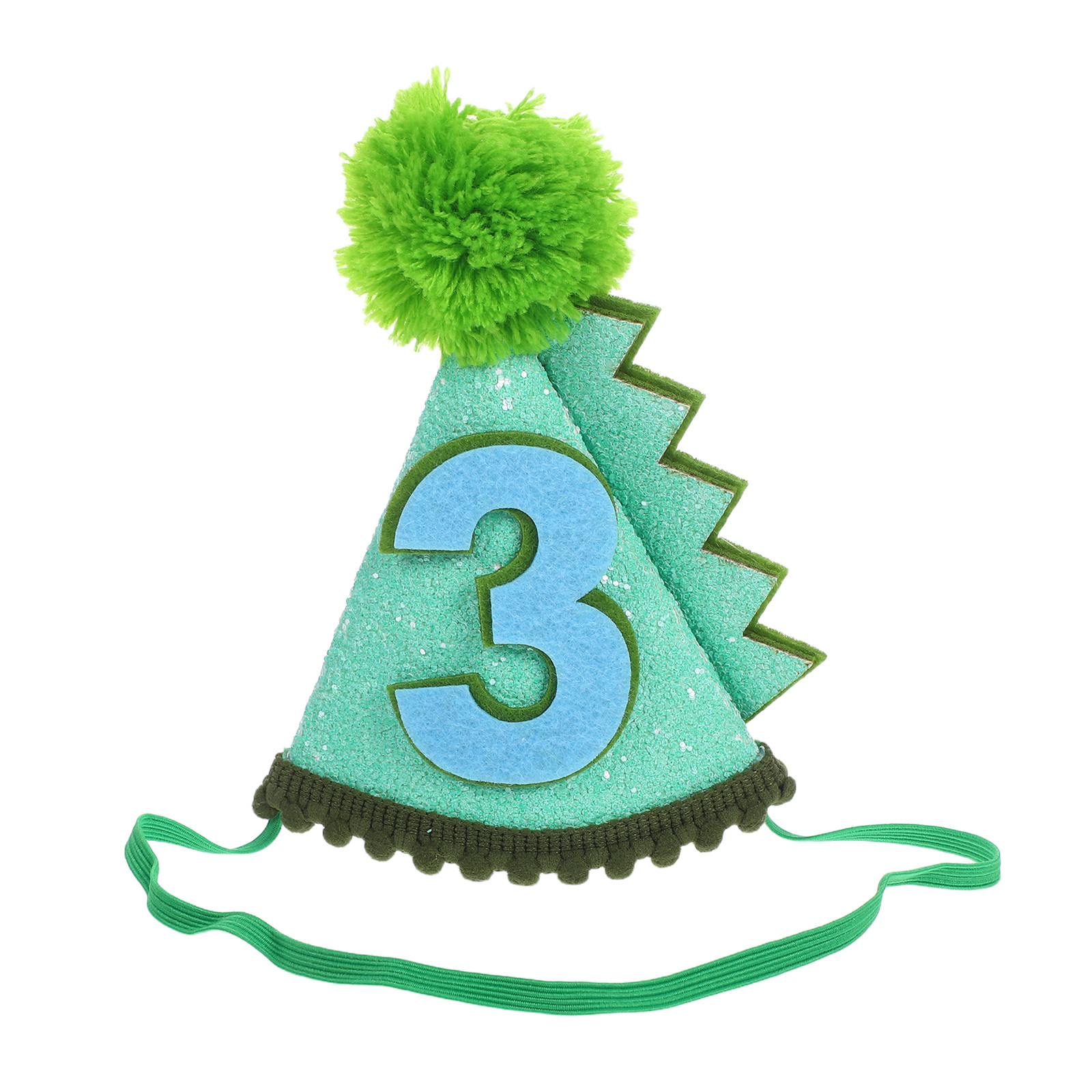 Party Hat Cone - 子供用恐竜の誕生日帽子。幼児（1～5歳）向けの円錐形のパーティーアクセサリー。写真撮影用小道具としても使える、お祝いの際に着用するヘッドウェア。