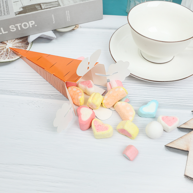 にんじん紙キャンディーボックス、オレンジコーン型、綿菓子、ス - Cotton Candy Cone のレビューと価格