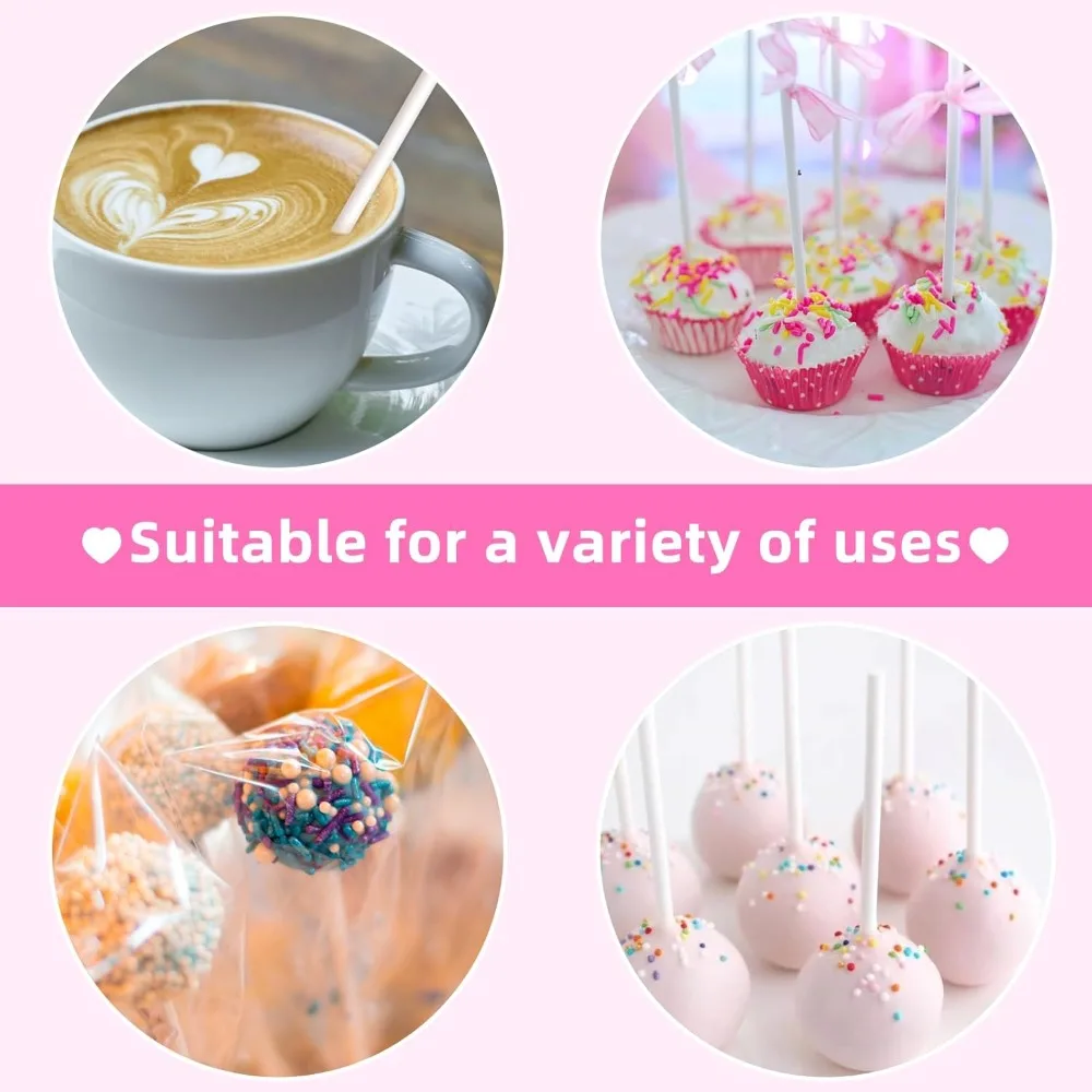 100～1000本入り 紙製ロリポップスティック 無地の白い - Cotton Candy Cone のレビューと価格
