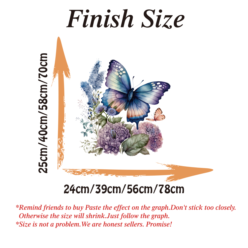 水彩蝶花ウォールステッカーデカール花柄動物寝室リビングルーム - Flower Wall Panel のレビューと価格