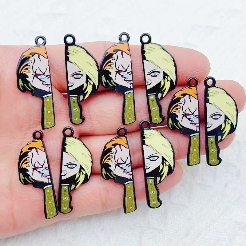 10 個漫画ピエロ面白いカップル片面アクリルジュエリー DI - Party Favor Bag のレビューと価格
