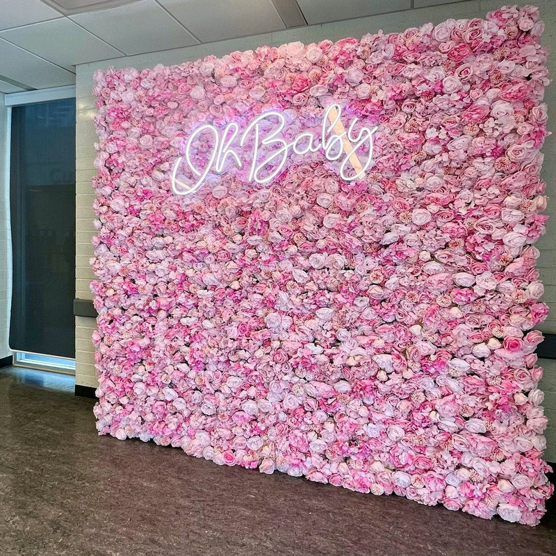 造花壁パネル,偽物の花,誕生日,クリスマスの装飾,紫,ピンク - Flower Wall Panel のレビューと価格