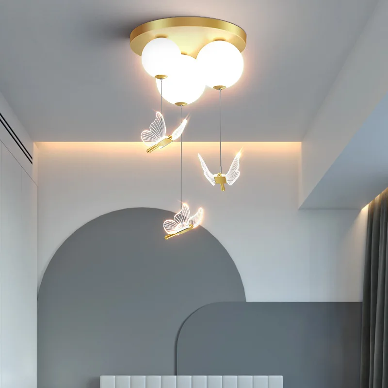 バルーンバタフライLEDシーリングライト、女の子の寝室用ロマ - Led Balloon Light のレビューと価格