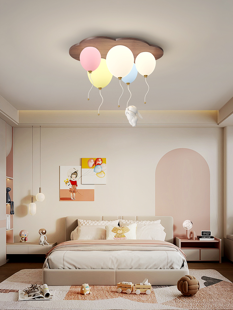 現代バルーン LED シーリングライト木製子供部屋の装飾赤ち - Led Balloon Light のレビューと価格
